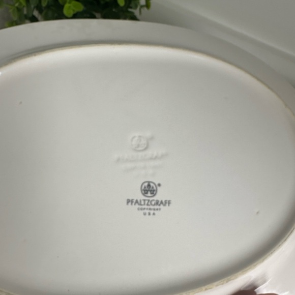 Pfaltzgraff April Stoneware Platter 14.50" x 10.75" & Serving Bowl 8.5” Bin E - Picture 5 of 6